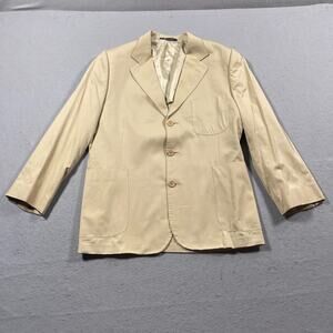 Scappino Bonomi Men's 46R Beige 3-Button Blazer Made in Italy Notch Lapel Casual
